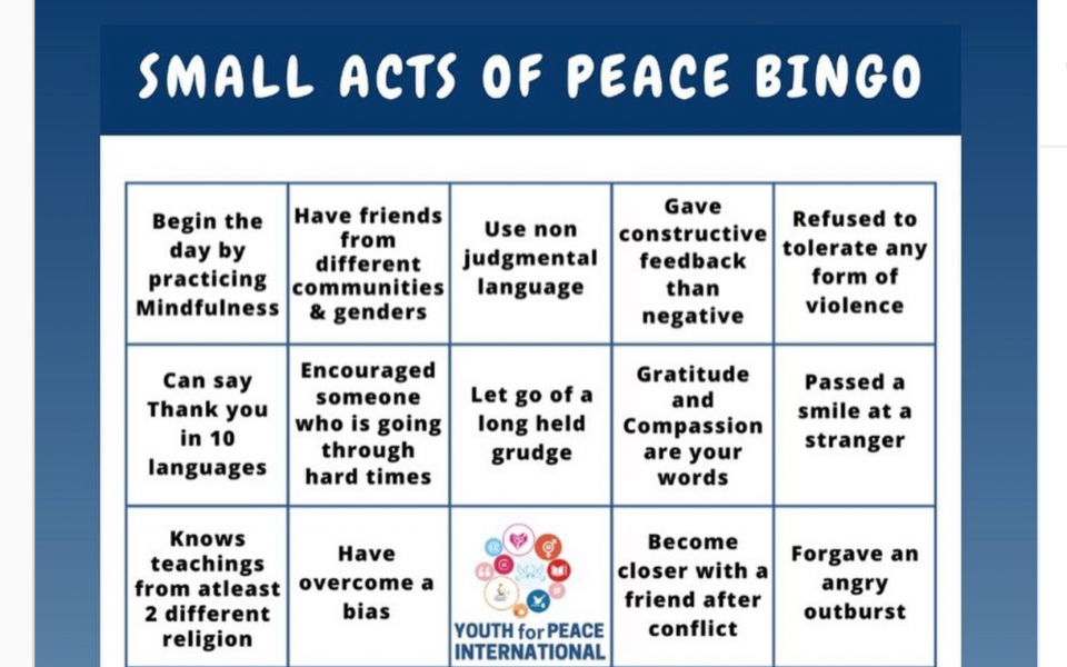 Virtual Bingo Cards for Peacebuilding URI
